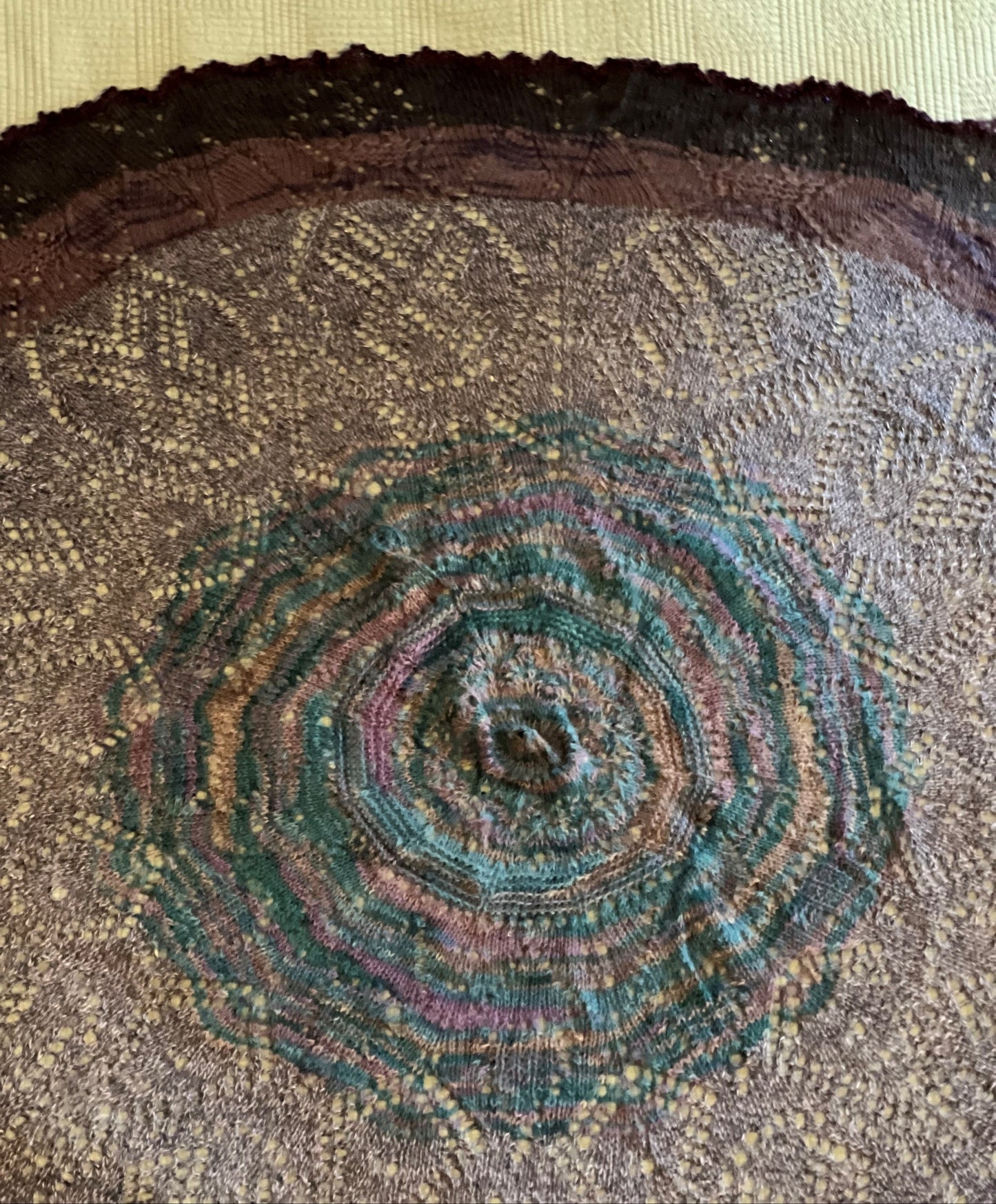 Shawl - Purples and Teal with Beads