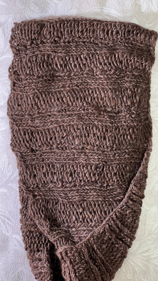 C-Natural Brown Cria Fiber Infinity Cowl