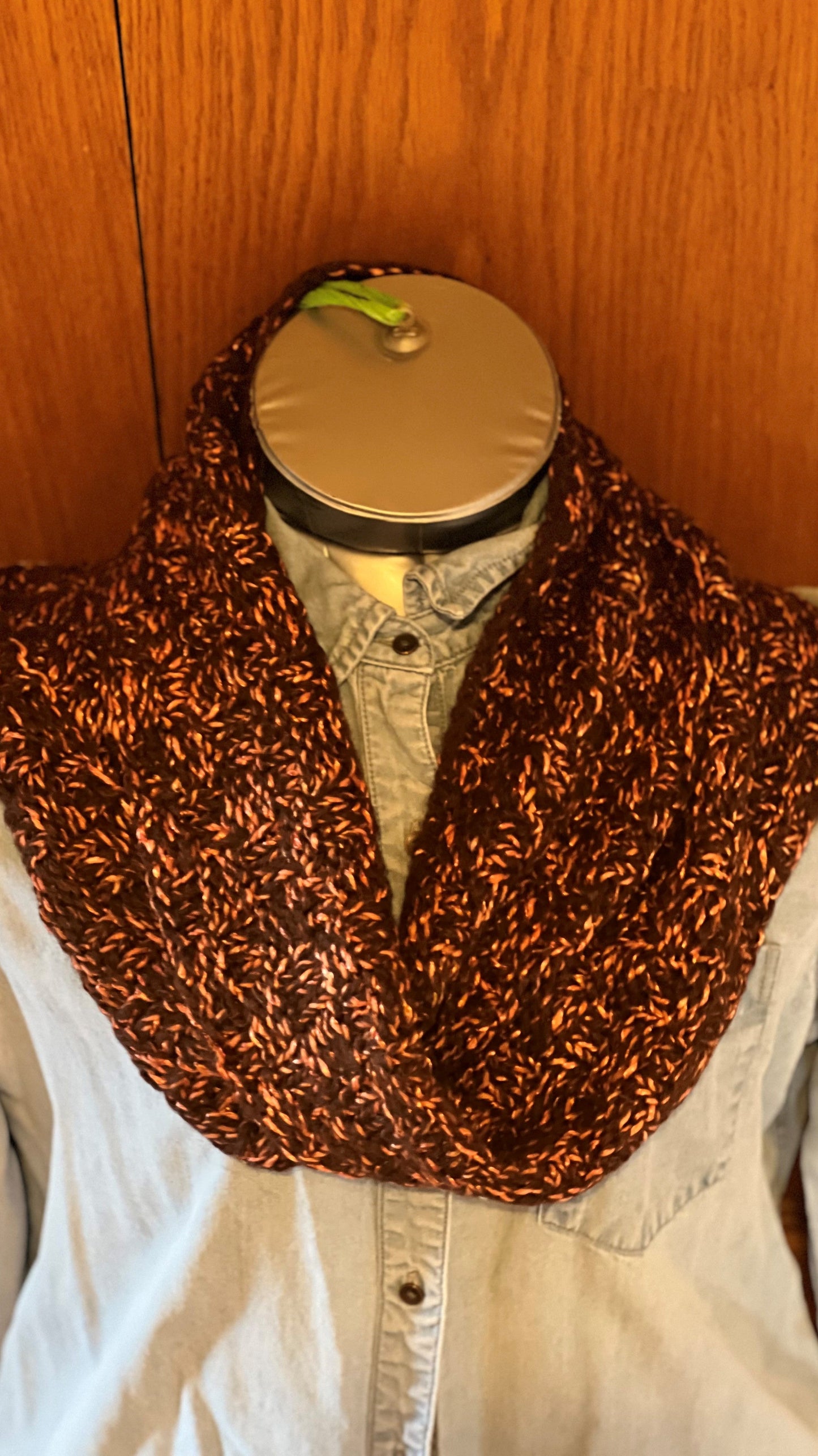 C-Natural Brown with Copper, Suri and Cotton/Viscose