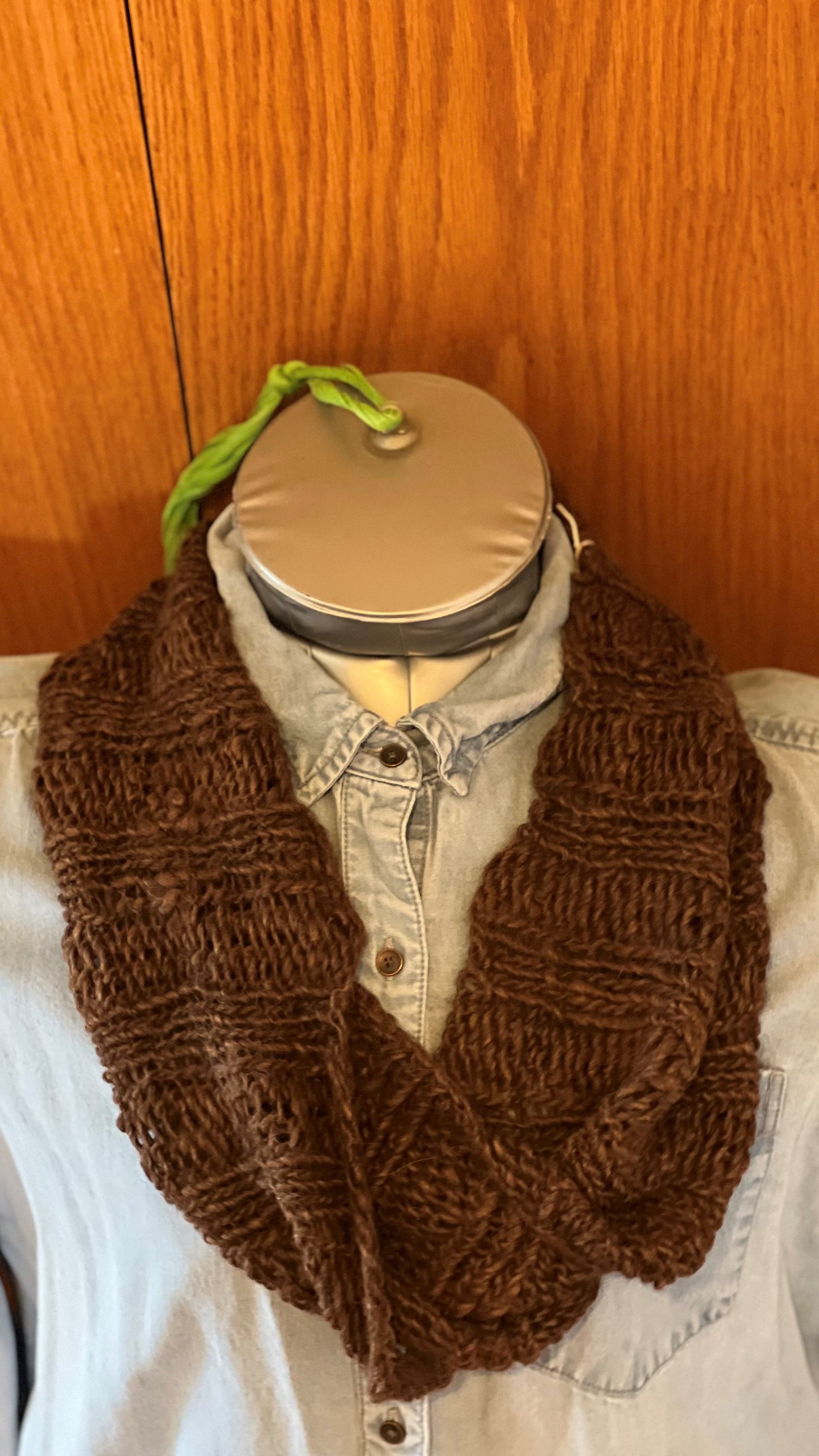 C-Natural Brown Cria Fiber Infinity Cowl
