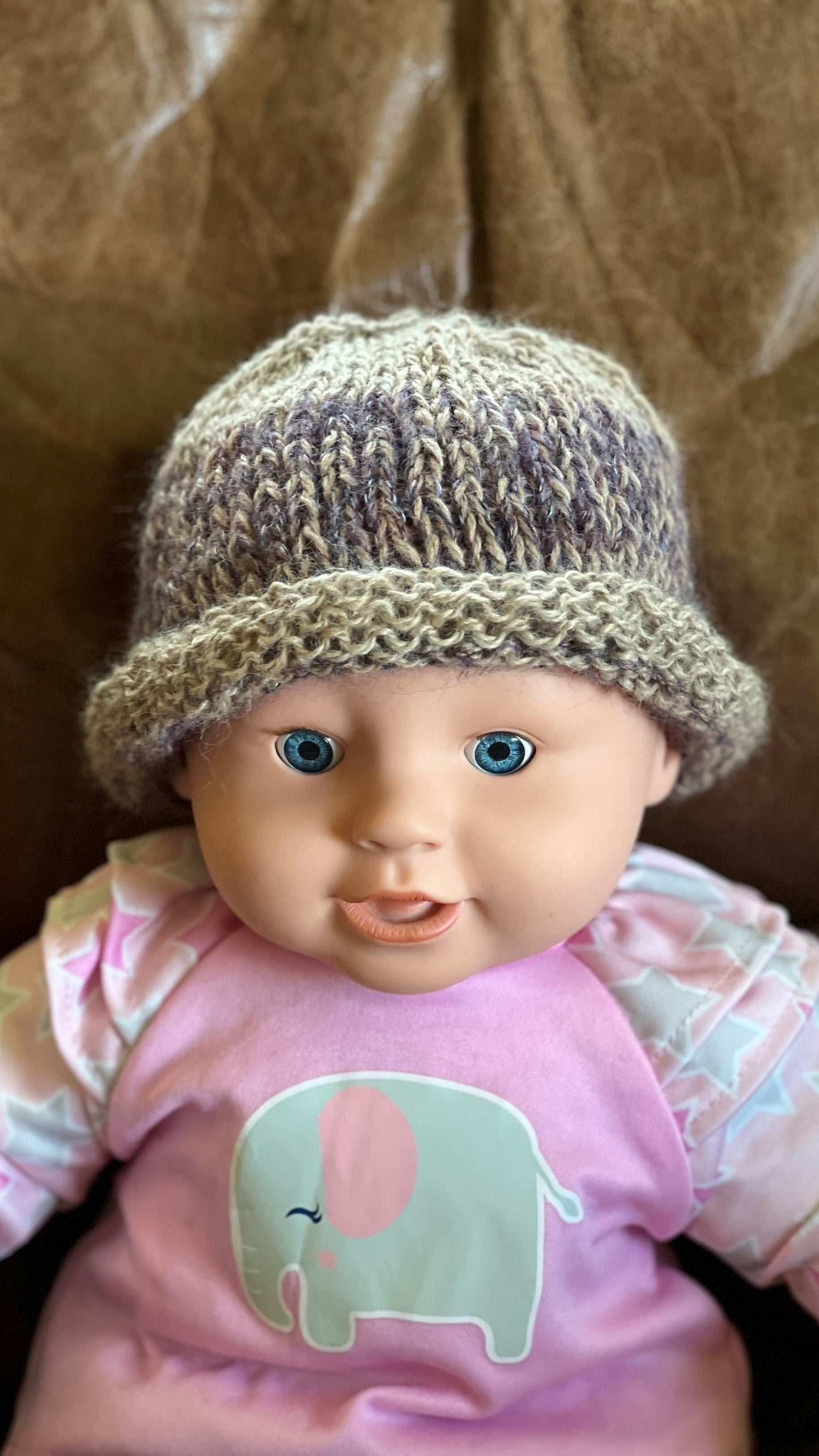HB-Baby Knit Caps - Fawns