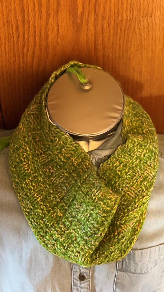 C-Green Cowl, Suri & Merino with Cotton and Bamboo