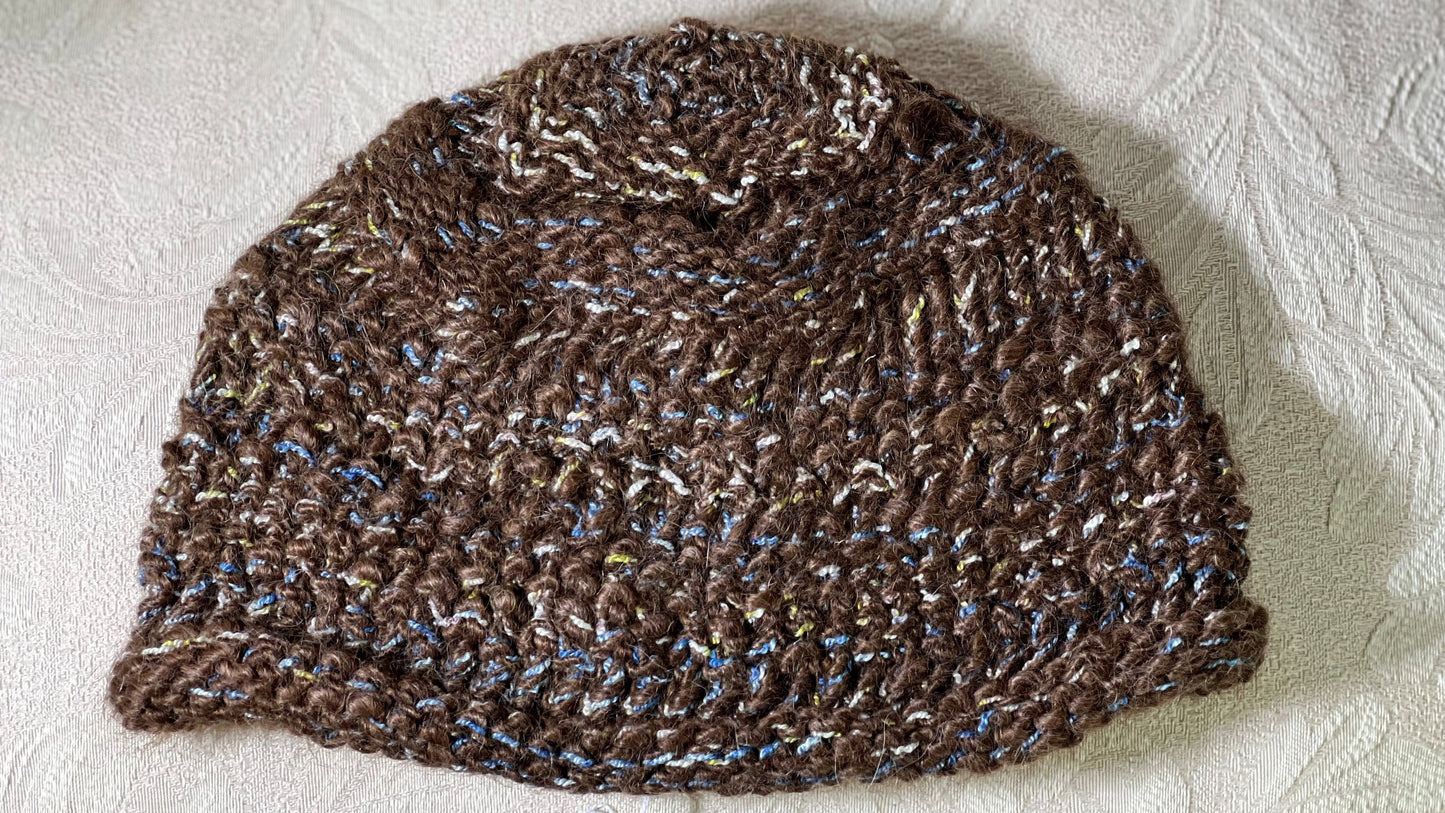 H-Brown and Blue Hat