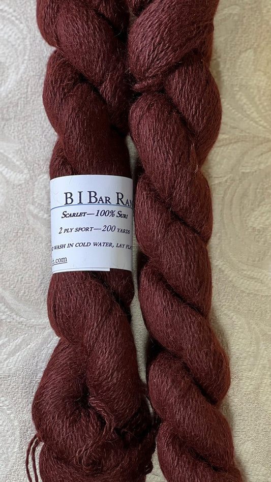 Y-Suri Yarn - Hand Dyed Scarlet
