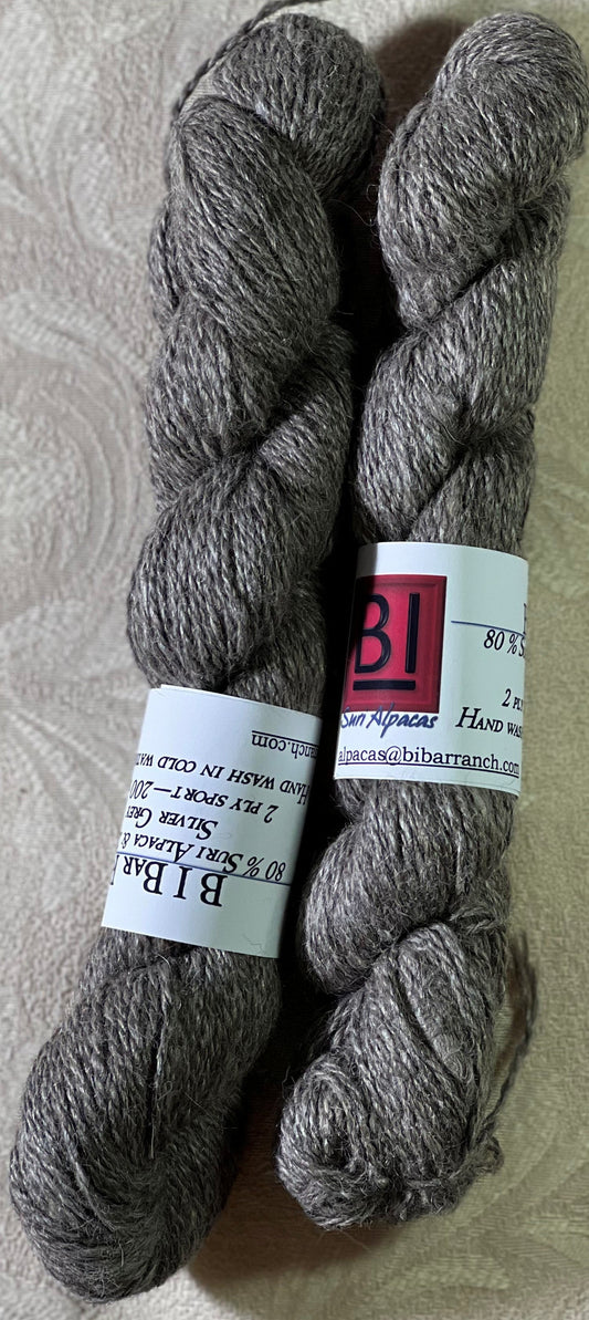 Y-Suri/Silk Yarn - Natural Gray